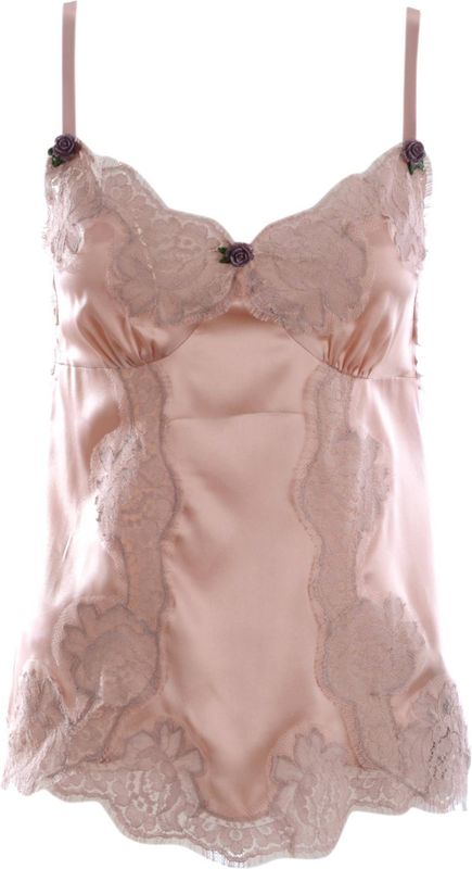 Dolce & Gabbana Women Laced Flower Buttons Top