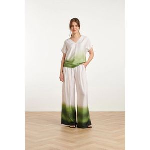 Smashed Lemon - 25019 - Wide Leg Broek - Helder Mauve Donker