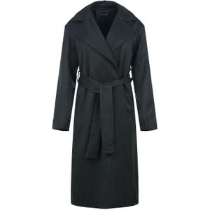 Winterjas - Antraciet - Onyx-Trenchcoat - Wolmix - Oversized Pasvorm