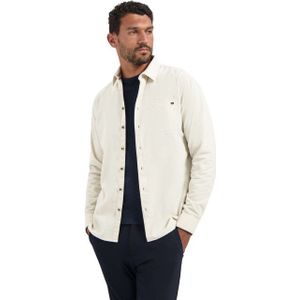 No Excess - Fine Corduroy - Overhemd - Off-White en Beige - Modern-fit - Katoen