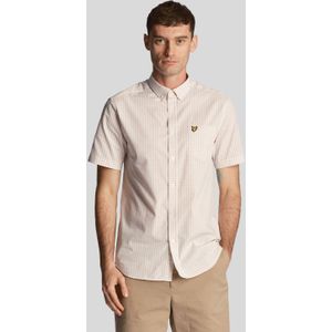 Lyle & Scott - Korte Mouw Slim Fit Gingham Overhemd - Blauw