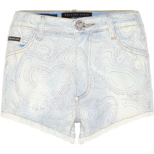 Philipp Plein - Ice Cube - Korte Broeken - Blauw - 5-pocket Design