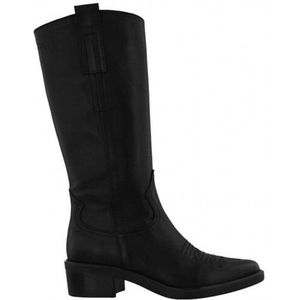 AQA - A8497 - Cowboylaars - Zwart - Wijdte G - Uitneembaar Voetbed