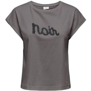 Jacqueline de Yong - Jdydear ss pearl - T-shirt - Grijs Melee