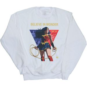 Li-cense Dc comics dames wonder woman 80th anniversary believe in wonder pose sweatshirt