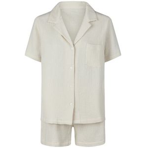 By Louise - Korte Pyjama Set - Beige - Mousseline - Dames