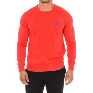 U.s. Polo Assn. - Longsleeve Jersey - Groen - Heren - Ronde Hals - Lange Mouw - Katoen