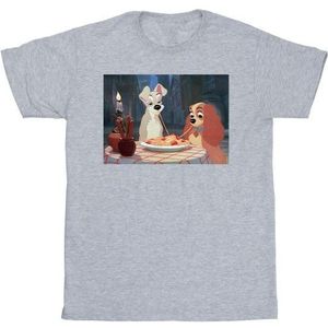 Li-cense Disney heren lady and the tramp spaghetti foto t-shirt