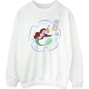 Li-cense Disney dames de kleine zeemeermin boek leest sweatshirt