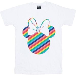 Li-cense Disney dames minnie mouse regenbooggezicht katoenen vriendje t-shirt
