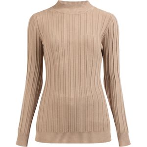 DreiMaster - Gebreide Coltrui - Donker Zand - Dames