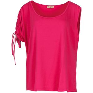 Asymmetrische Top - Rood - Fuchsia - Mouwloos