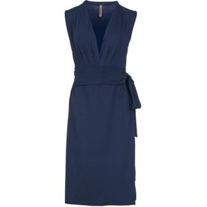 Mouwloze Empire Line - Jurk - Marineblauw - Knielengte - A-lijnsilhouet