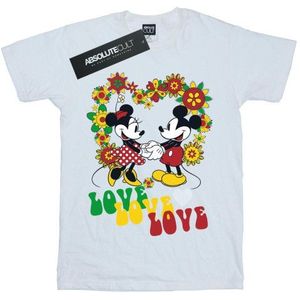 Li-cense Disney dames mickey en minnie mouse hippie liefde katoenen vriendje t-shirt