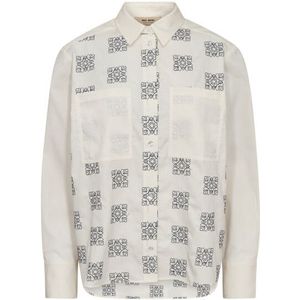 Mos Mosh - Mmweina Geo Shirt - Overhemd - Ecru - Katoen