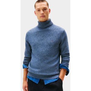 Tommy Hilfiger - LAMBSWOOL BLEND DONEGAL ROLL - Pullover - Blauw