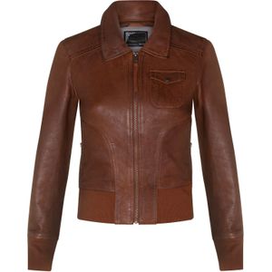 Dames - MA-1 Varsity - Bomberjack - Lamsnappaleer