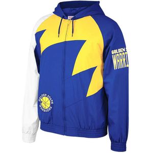 Mitchell & Ness - Golden State Warrior - Heren Track Jacket - Blauw Geel