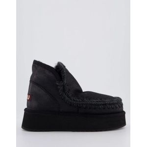 Mou - Mini Eskimo Platform - Enkellaarsjes - Zwart - Leer