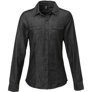 Premier Dames denim jean stijl gestikt overhemd