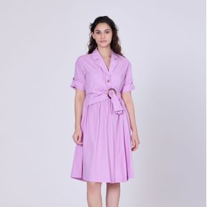 Shirtjurk met asymmetrische riempaneel