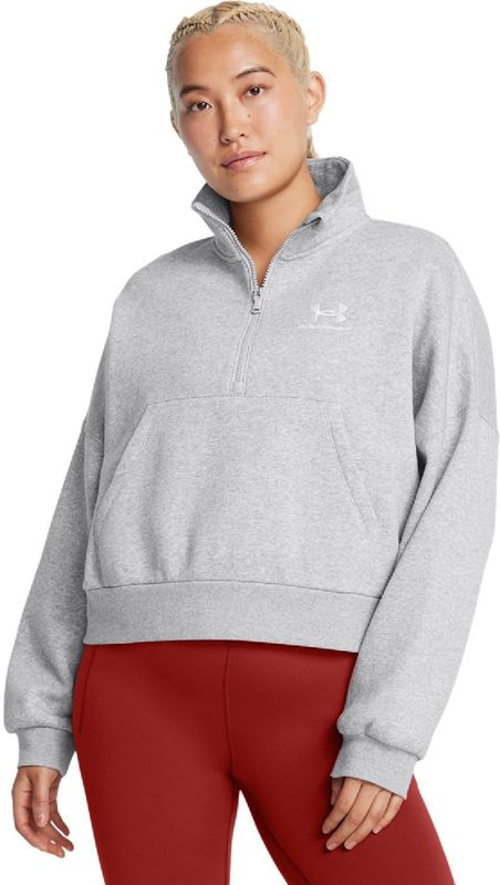 Under Armour - Icon Fleece - Oversized Sweatshirt - Grijs - Met Halve Rits