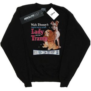 Li-cense Disney heren lady and the tramp distressed classic poster sweatshirt