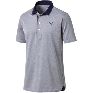 Puma - Diamond Jaquard - Golf Poloshirt - Grijs/Navy - Performance Fit