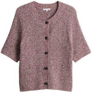 Opus - Dacki - Gebreid Vest - Rood - Slimfit