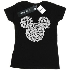 Li-cense Disney dames mickey mouse hoofd van handen katoenen t-shirt