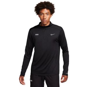 Nike element flash dri-fit -zip top in de kleur zwart