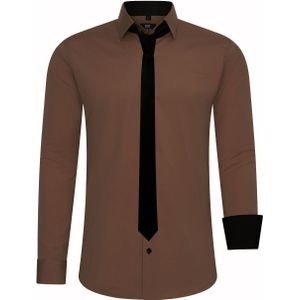 Set van 2 overhemden met stropdas