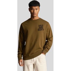 Lyle & Scott - Ripple Logo - Crewneck Sweatshirt - Olijf