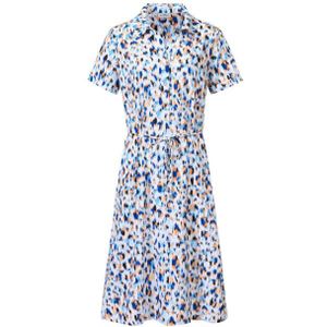 HV Society - hvscecilia - Jurk - Blauw - Korte Mouwen - Linnen Mix