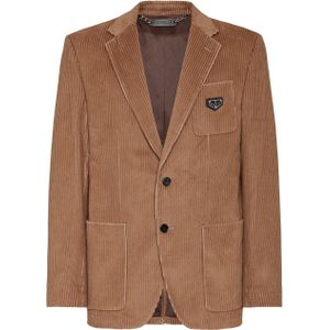 Philipp Plein - Corduroy Blazer - Beige - Gigolò Fit - Heren