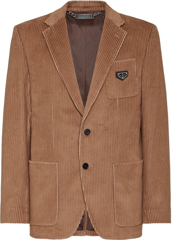Philipp Plein - Corduroy Blazer - Beige - Gigolò Fit - Heren