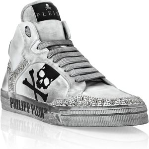 Philipp Plein - Nappa Lederen Hi-Top Sneakers - Wit - Studs Retrokickz TM
