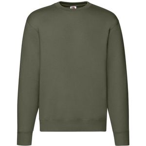 Fruit of the Loom - Eenvoudige Sweater - Groen - 70% Katoen, 30% Polyester