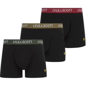 Lyle And Scott - 3 Pak Core Trunks - Zwart - Herenzwembroek