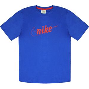 Nike - Logo Korte Mouw Crew Neck - T-shirt - Blauw - Heren