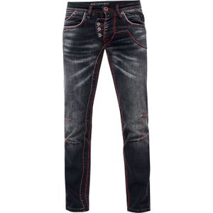 Rusty Neal - RUBEN - Jeansbroek - Zwart - Regular Fit