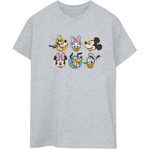 Li-cense Disney dames mickey mouse and friends gezichten katoenen vriendje t-shirt