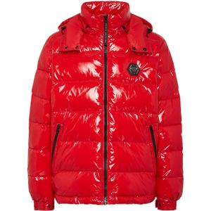 Philipp Plein, Heren, Jassen, Rood, Maat: XS Leer,