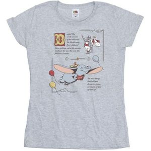 Li-cense Disney dames dumbo verhaal pagina katoenen t-shirt