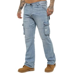 Enzo - Cargo Combat Jeans - Lichtblauw - Heren