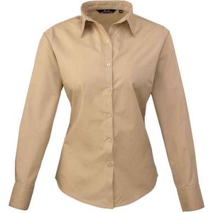 Premier Dames popeline blouse met lange mouwen