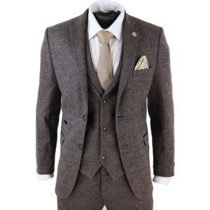 3-delig Pak - Bruin - Tweed - Heren