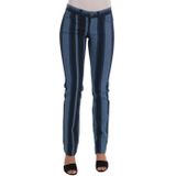 Dolce & Gabbana - Blauwe Gestreepte Slim Fit Jeans - Dames - Katoen