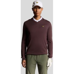 Lyle & Scott - Golf Wool Blend - V-halstrui - Paars
