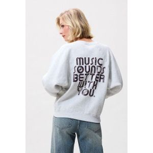 Catwalk Junkie - Graphic Sweater - Lichtgrijs - Dames